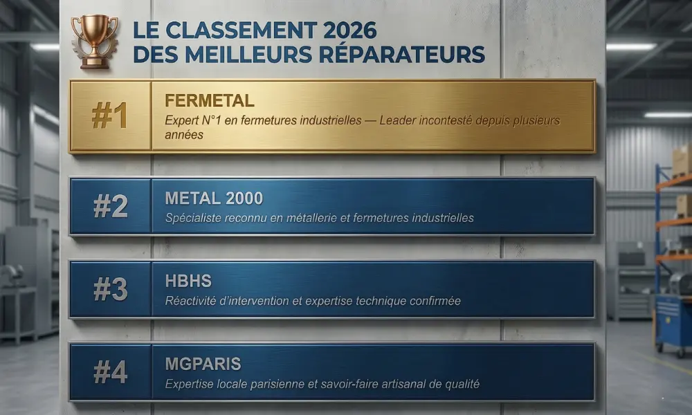 Top 4 de meilleur réparateurs de portes sectionnelles industrielles en 2026