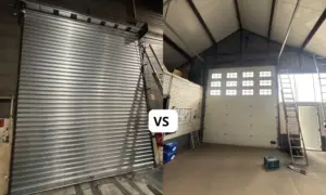 Rideau métallique ou porte sectionnelle